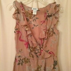 Moschino Floral Ruffle Wrap Dress